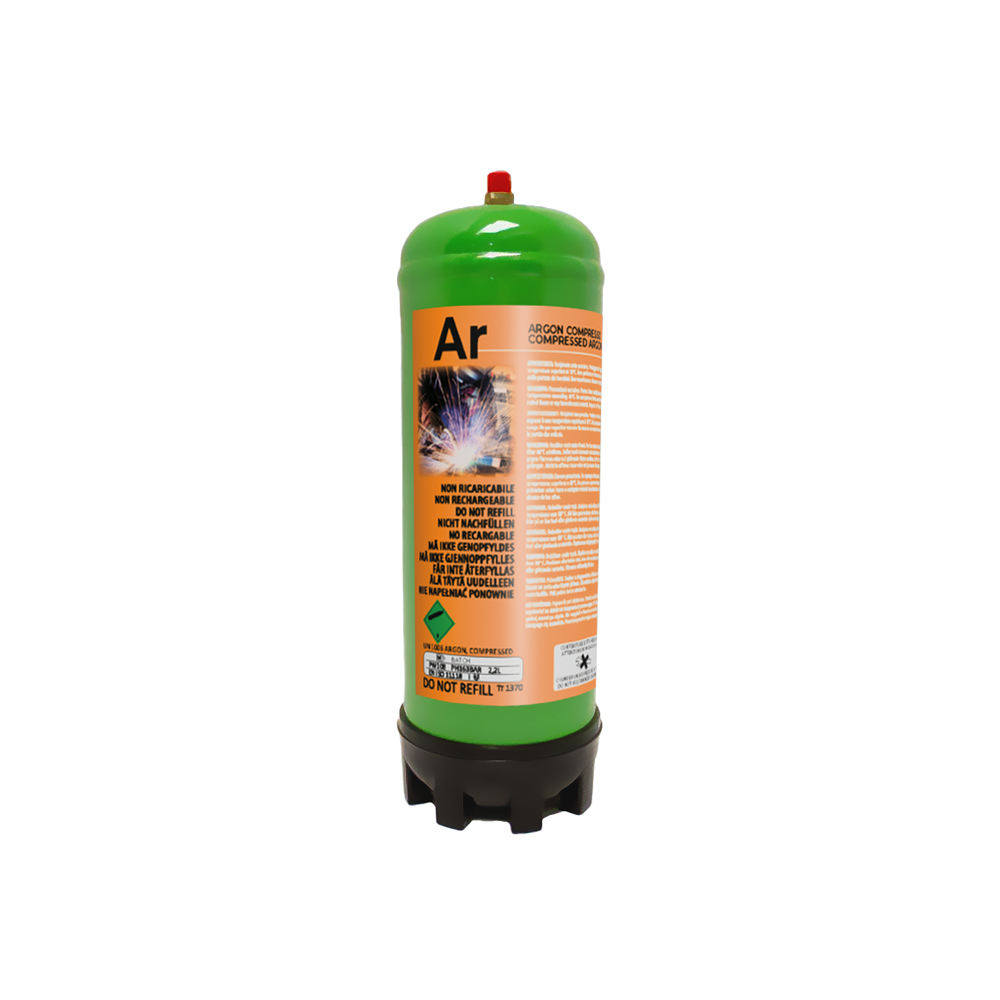 Argon 0,24m3 / 110Bar - botella 2,2Lno recargable