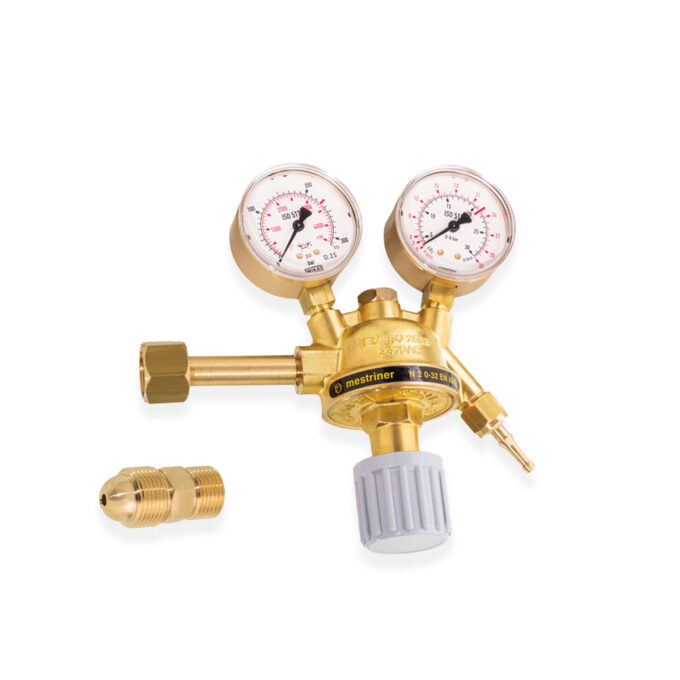 Riduttore di pressione Argon-CO2, 2 manometri