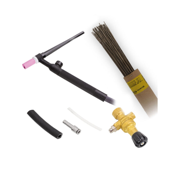 Starter kit: torcia TIG TG9V + inox + riduttore pressione