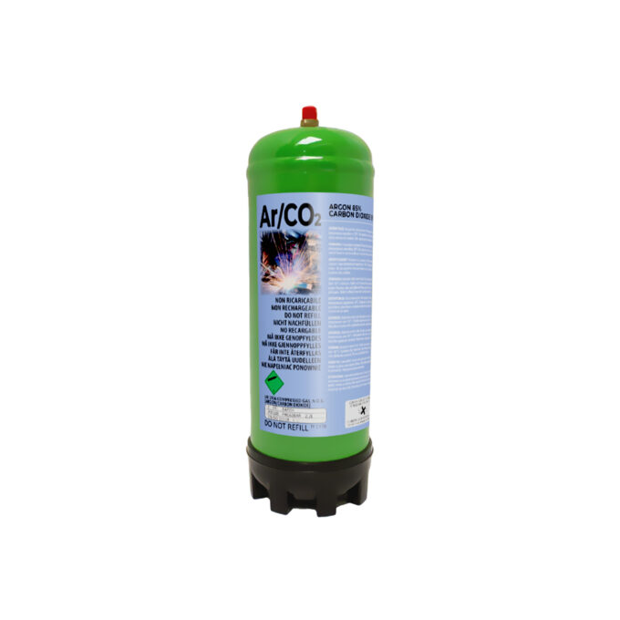 Argon-CO2 0,24m3 / 110Bar - Bombola 2,2L non ricaricabile