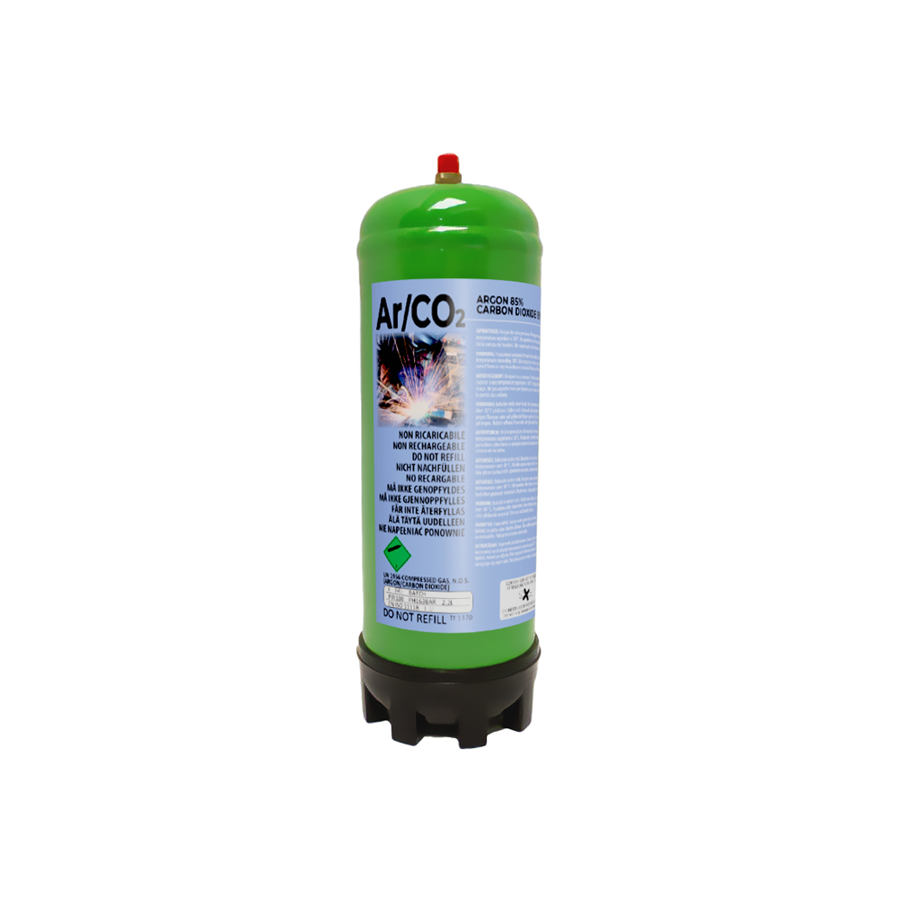 Argon-CO2 0,24m3 / 110Bar - botella 2,2Lno recargable